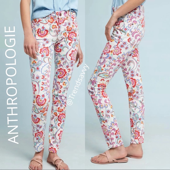 Anthropologie Denim - ANTHROPOLOGIE Pilcro Floral Skinny Ankle Jeans 26